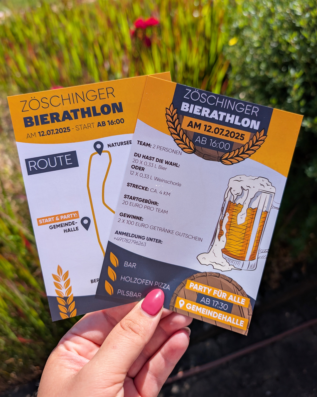 Print Flyer für den Bierathlon in Zöschingen Print Flyer für den Bierathlon in Zöschingen