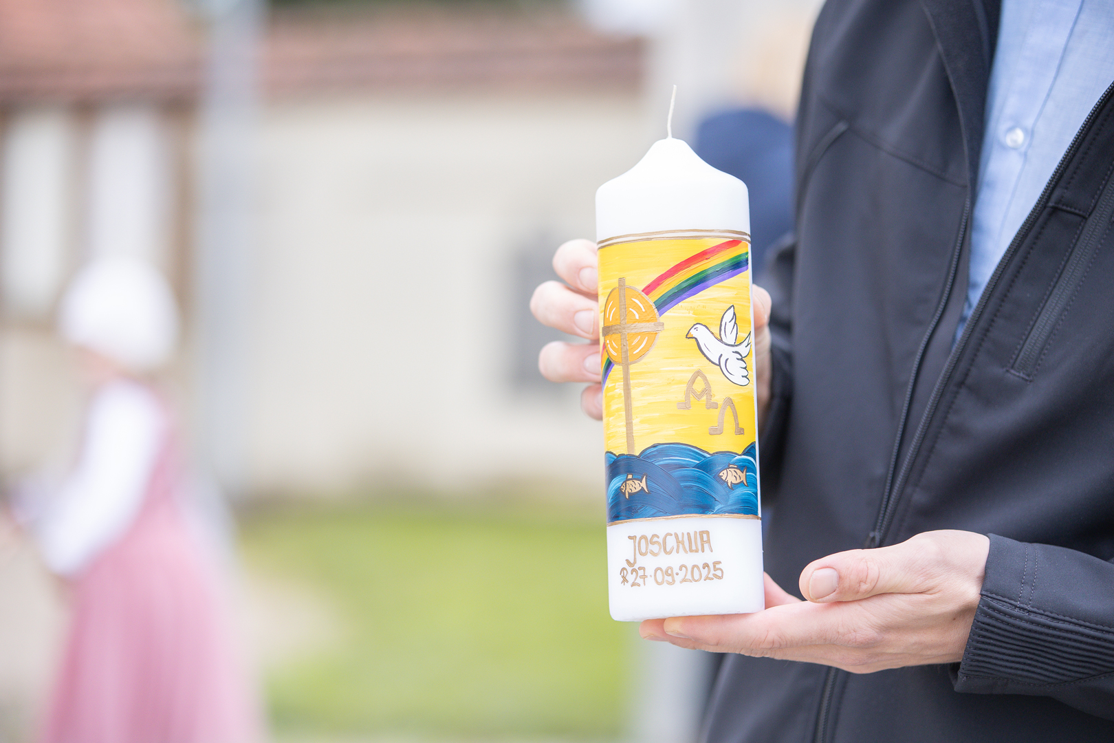 Fotografische Begleitung einer Taufe in Zöschingen - Taufkerze