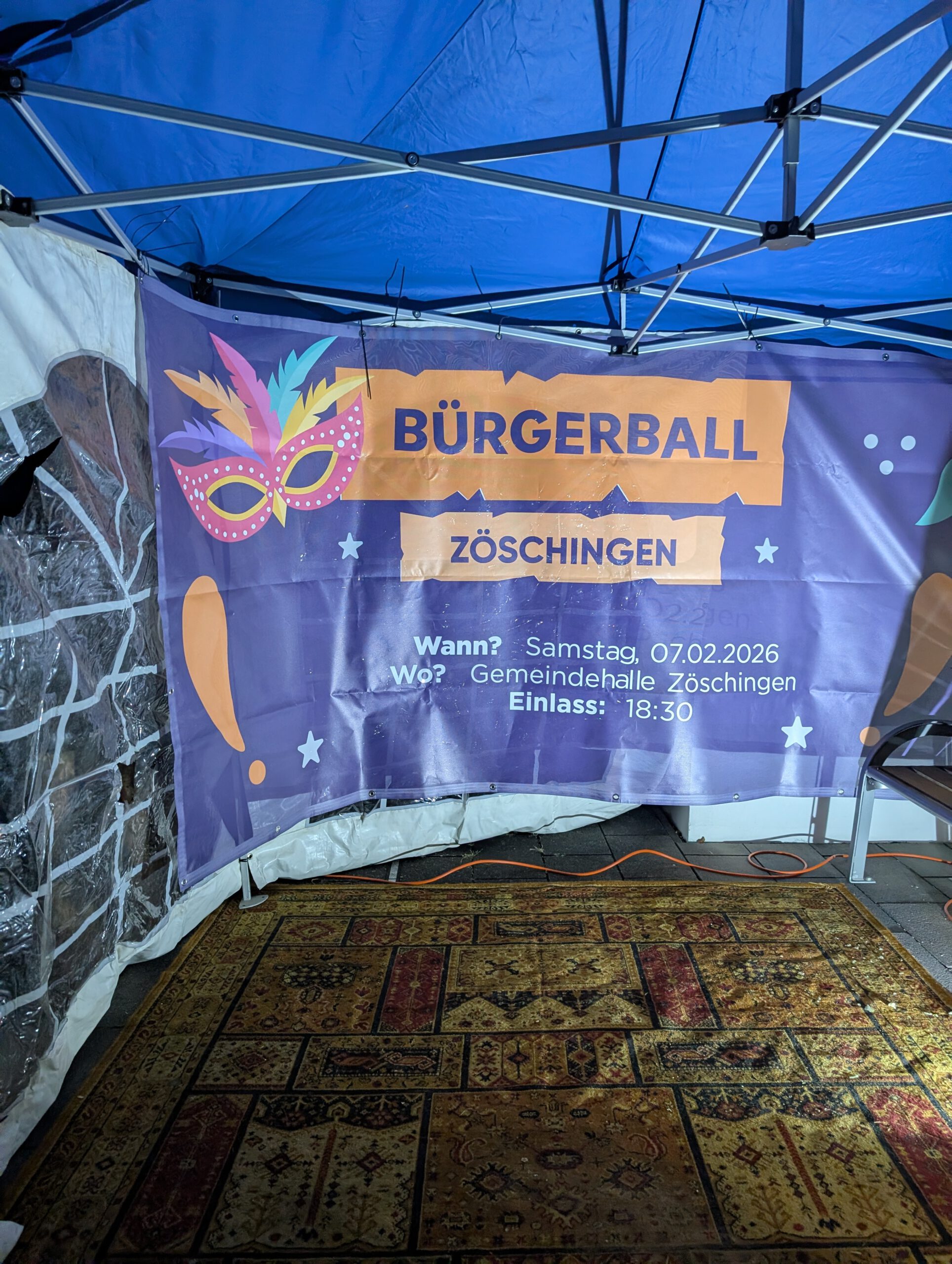 Bauzaunbanner Bürgerball 
